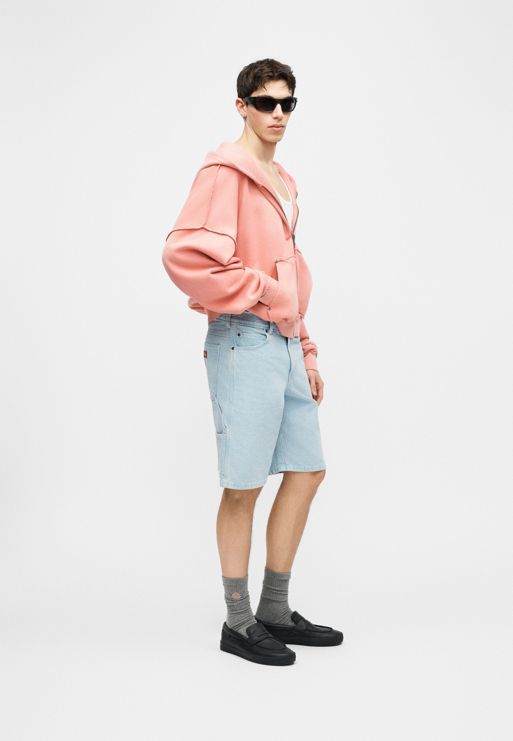 Jeansshort - light-blue denim