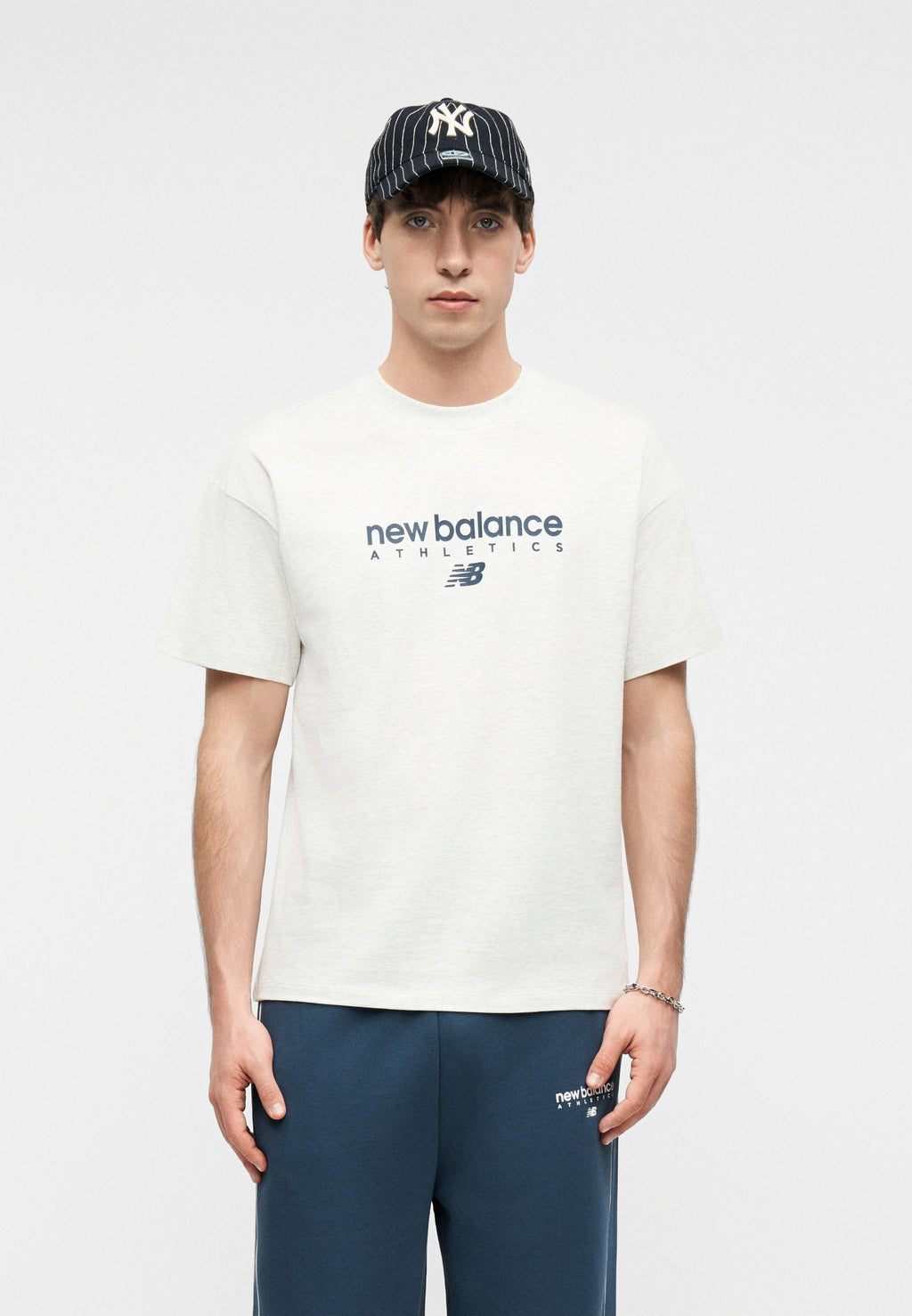 LINEAR GRAPHIC - T-shirt print - ash heather