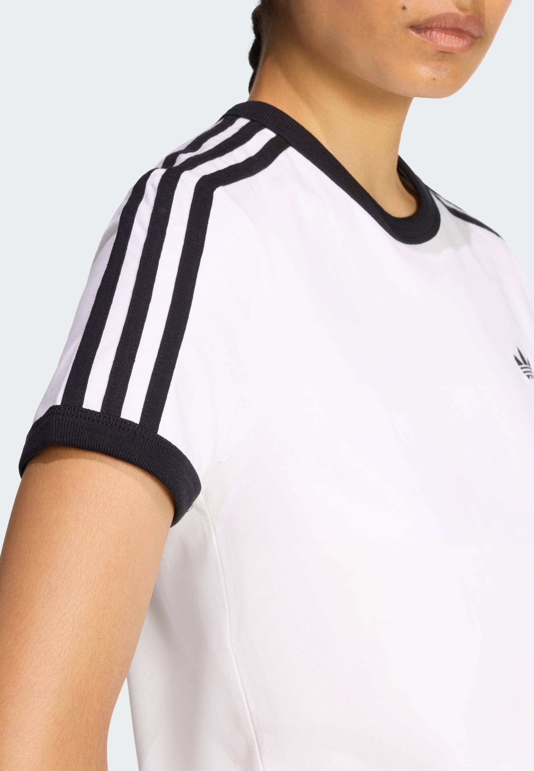 3-STRIPES SLIM T-SHIRT - T-shirt print - white black