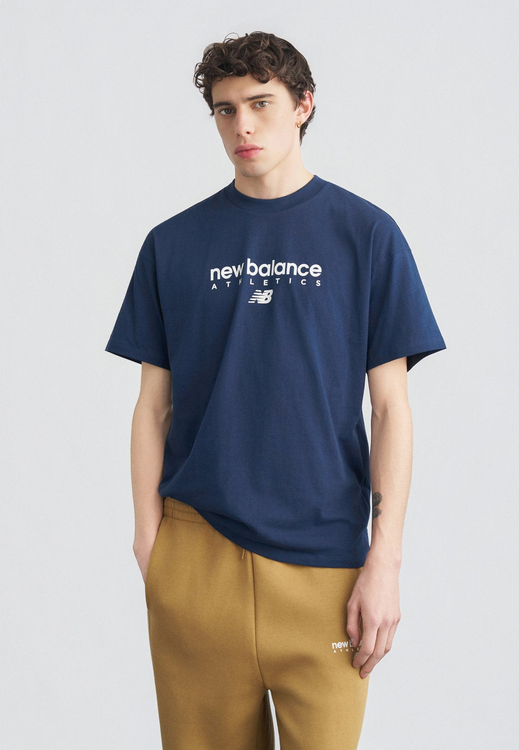 LINEAR GRAPHIC - T-shirt print - navy