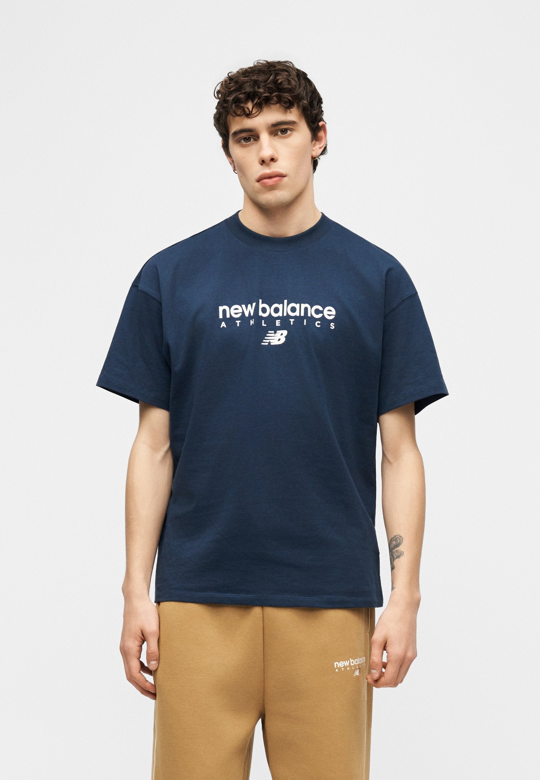 LINEAR GRAPHIC - T-shirt print - navy