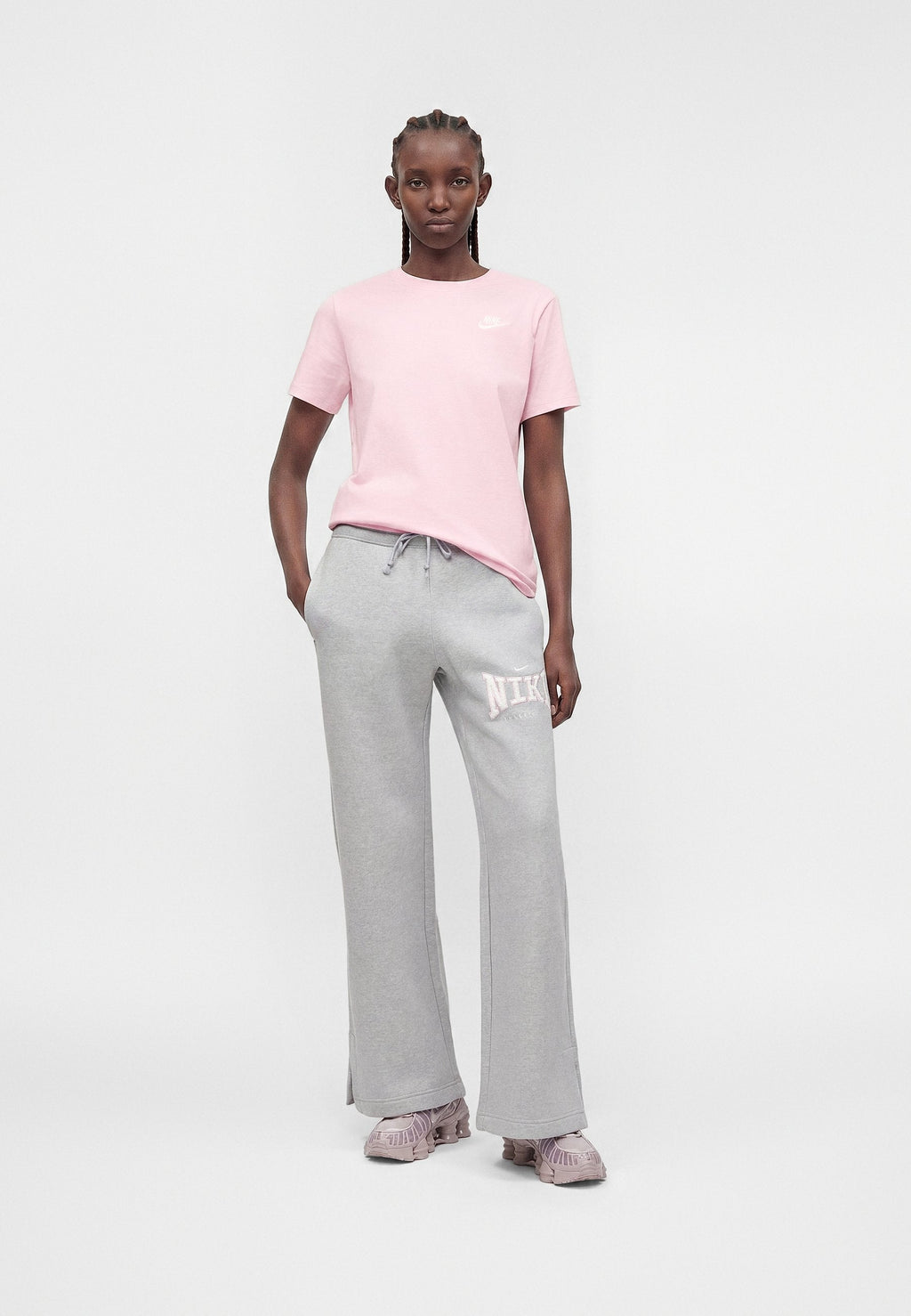 CLUB TEE - T-shirt basic - pink foam/white