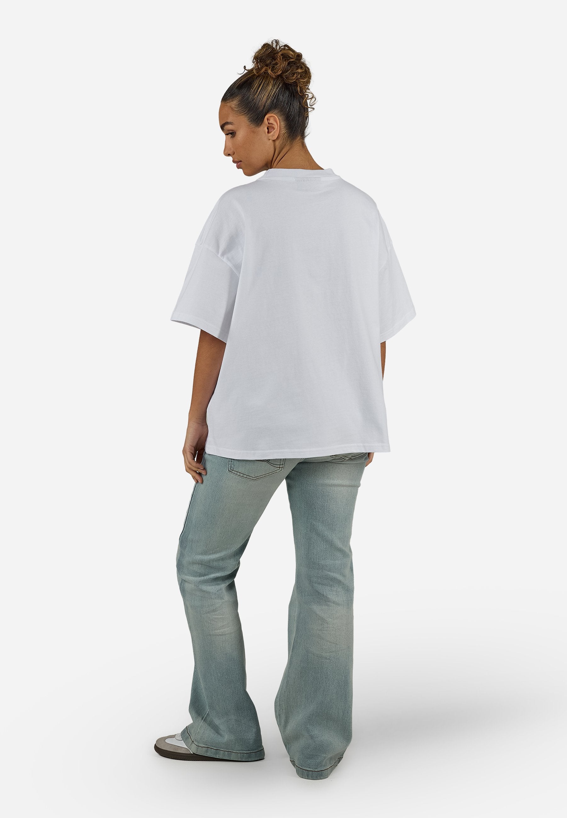 BRACY HEAVY OVERSIZED TEE - T-shirt basic - white/black