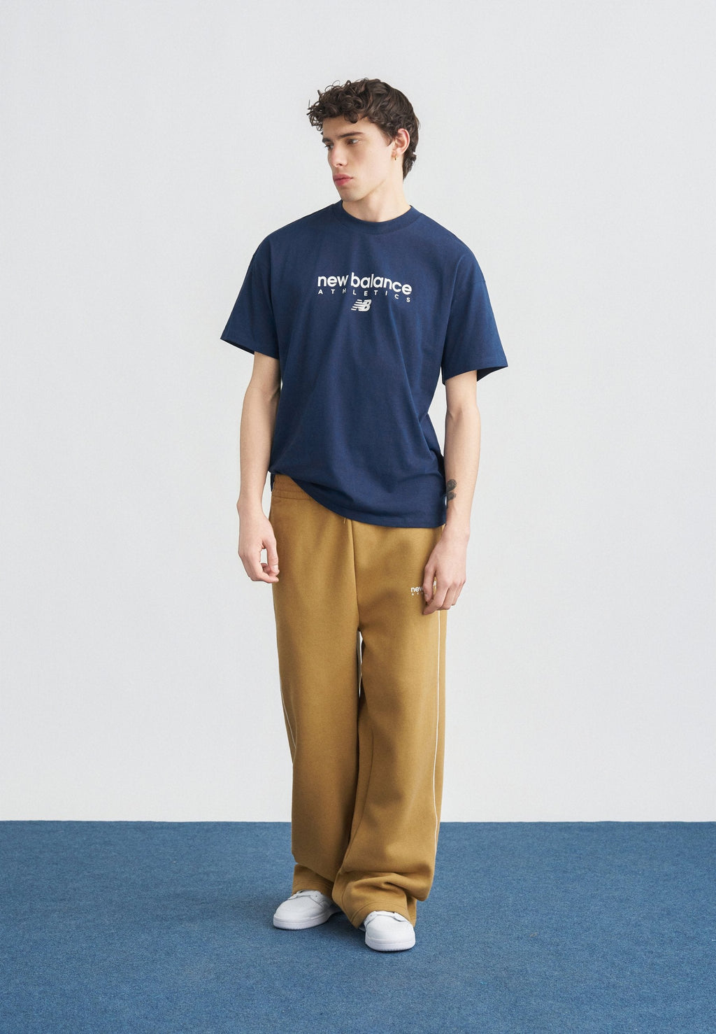 LINEAR GRAPHIC - T-shirt print - navy