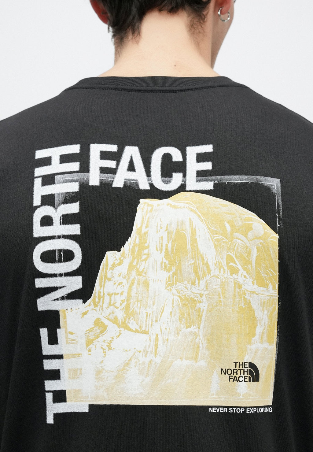 HALF DOME PHOTO REGULAR SHORT SLEEVE TEE GRAPHIC - T-shirt print - black