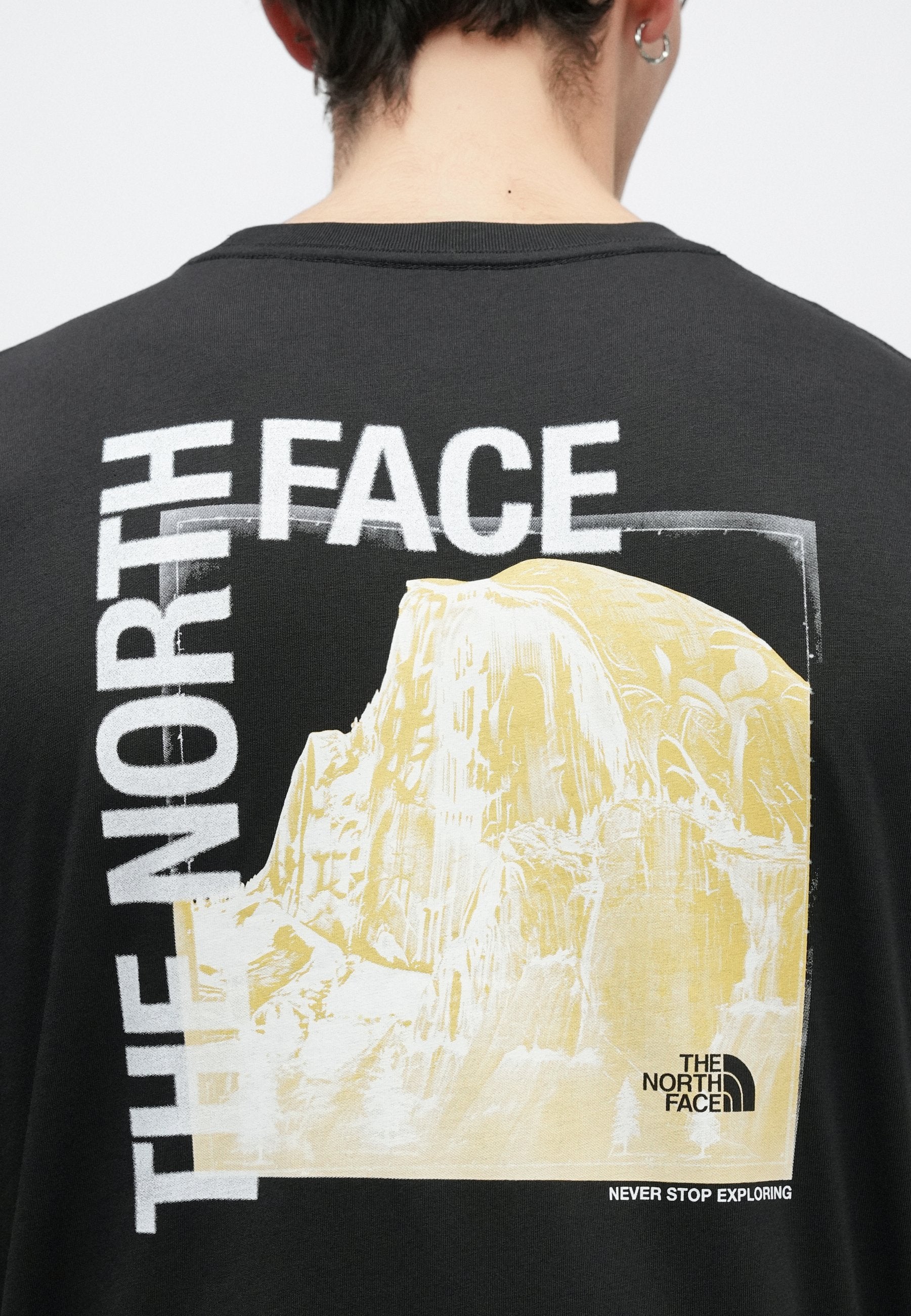 HALF DOME PHOTO REGULAR SHORT SLEEVE TEE GRAPHIC - T-shirt print - black