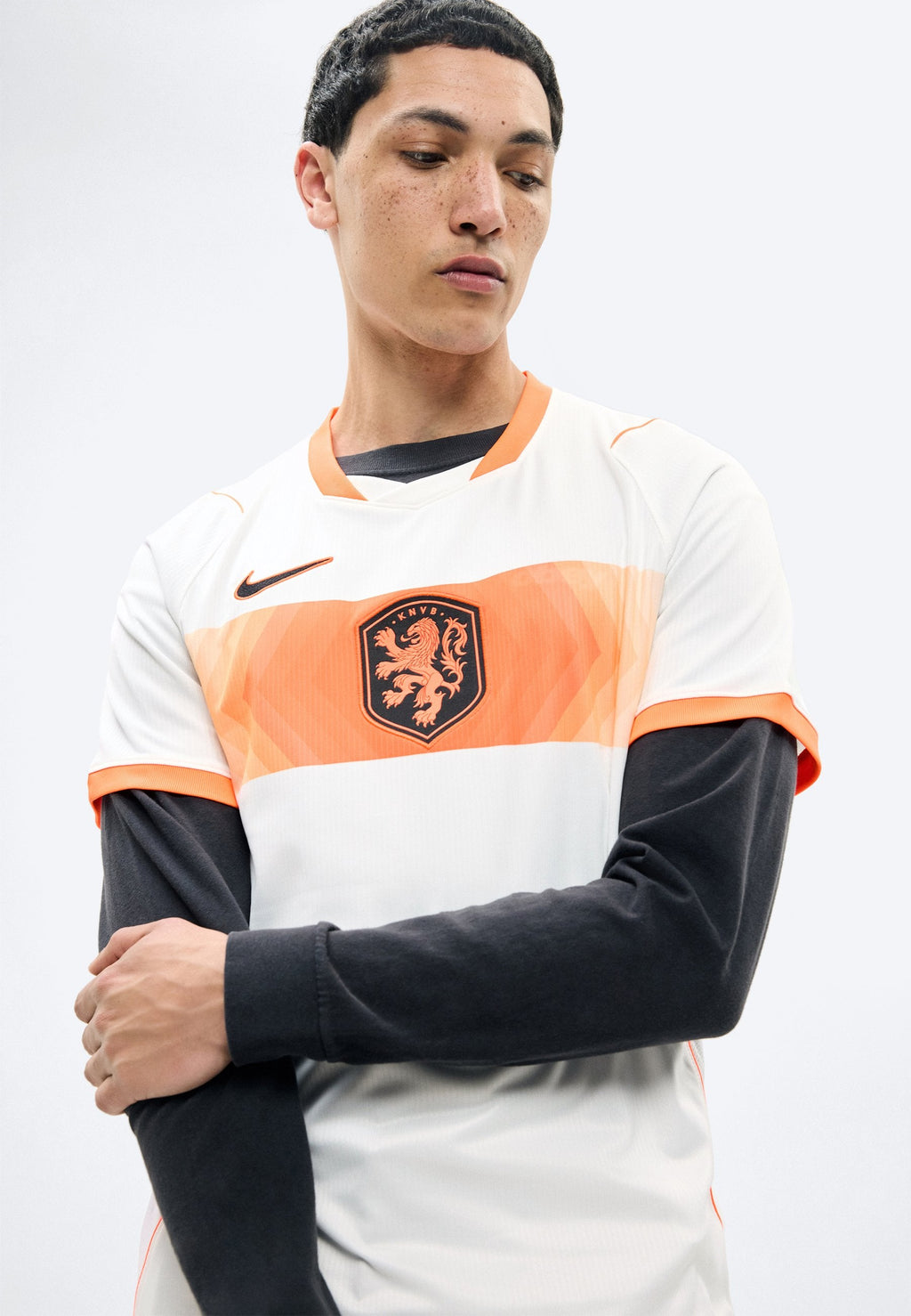 NETHERLANDS 2026/27 STADIUM AWAY  - Voetbalshirt - white/hyper crimson/black