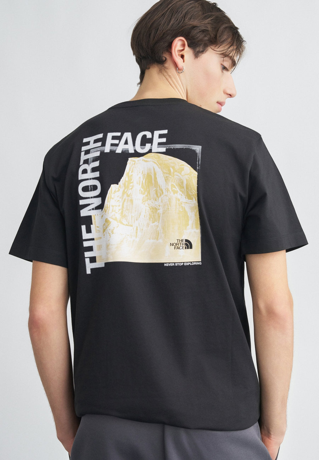 HALF DOME PHOTO REGULAR SHORT SLEEVE TEE GRAPHIC - T-shirt print - black