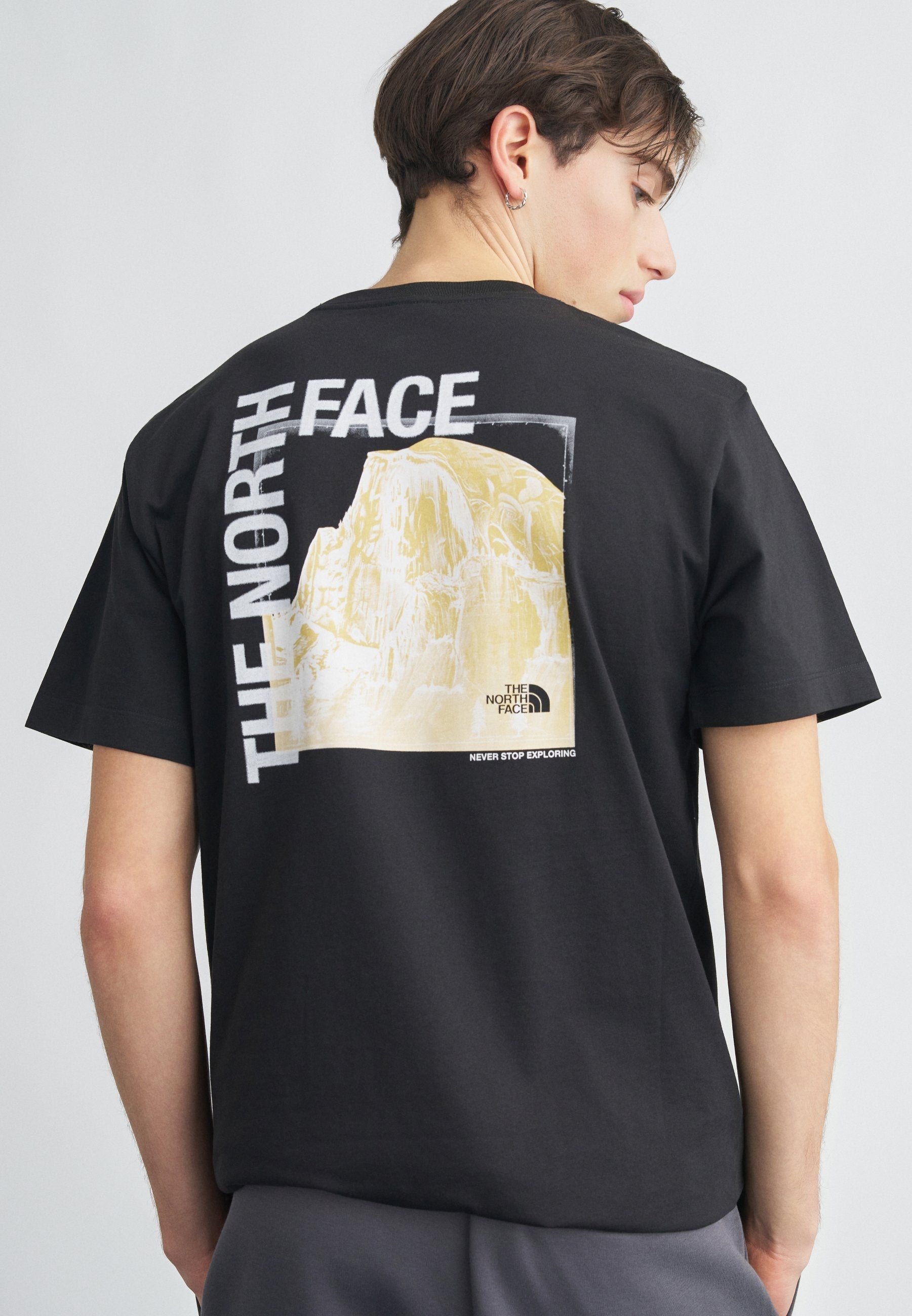 HALF DOME PHOTO REGULAR SHORT SLEEVE TEE GRAPHIC - T-shirt print - black