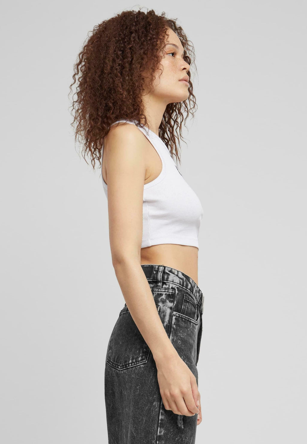 SMALL SIGNATURE ESSENTIAL RACER  - Top - white