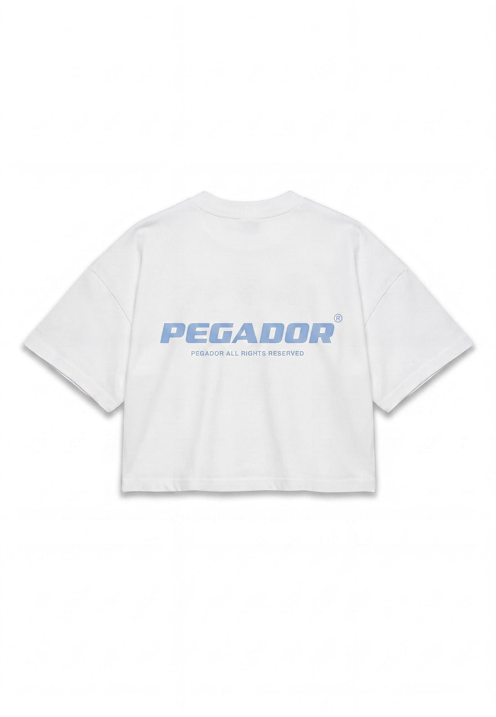 ARENDAL LOGO CROPPED OVERSIZED TEE - T-shirt print - white/ocean blue