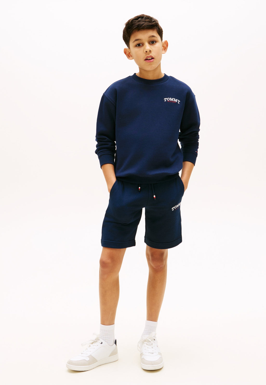 LOGO EMBROIDERY TERRY SWEAT SHORTS - Trainingsbroek - dark night navy