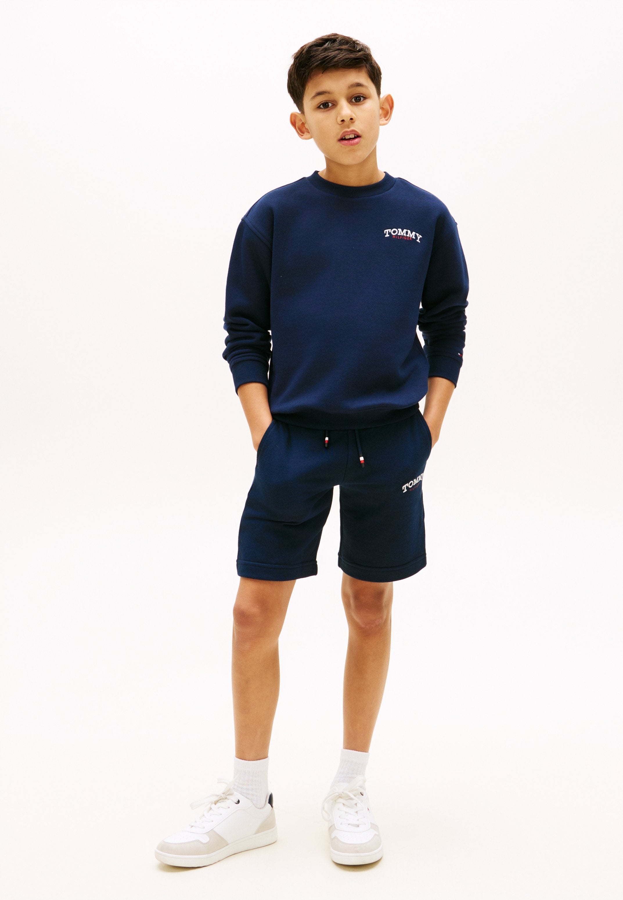 LOGO EMBROIDERY TERRY SWEAT SHORTS - Trainingsbroek - dark night navy