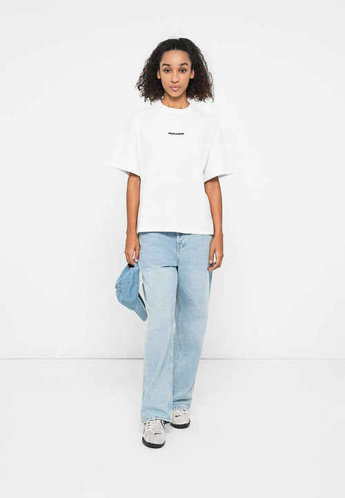 BRACY HEAVY OVERSIZED TEE - T-shirt basic - white/black