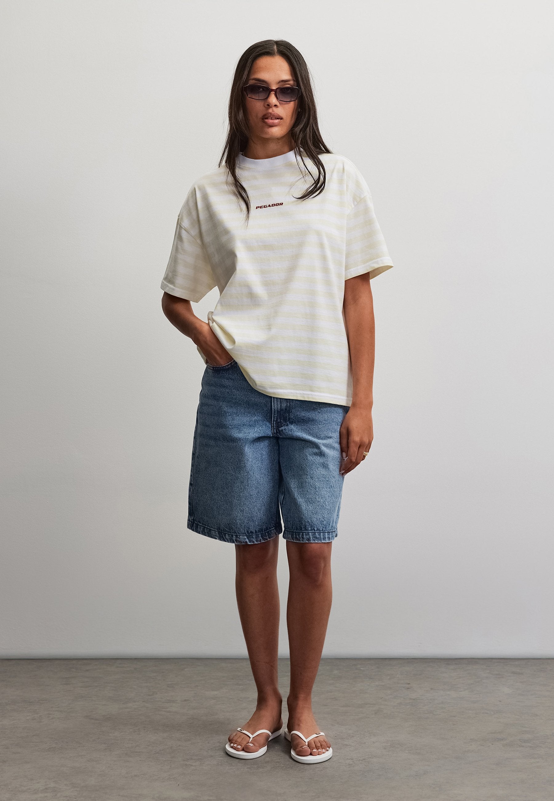BREDA OVERSIZED TEE - T-shirt print - butter yellow