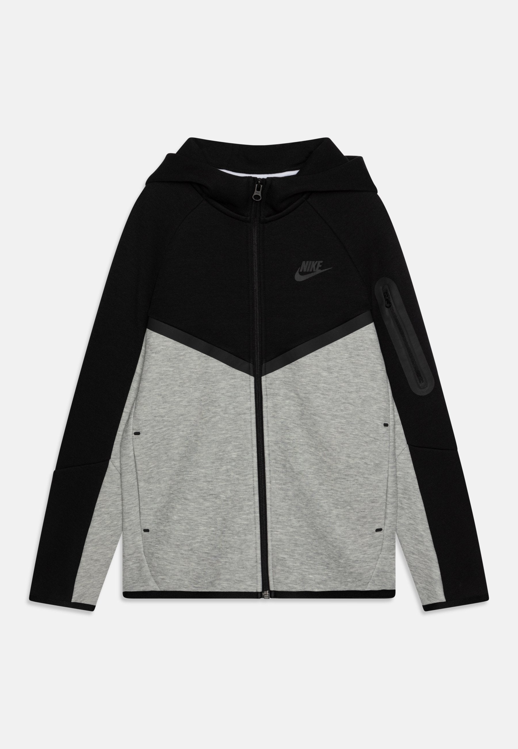 Sweater met rits - dark grey heather/black/white
