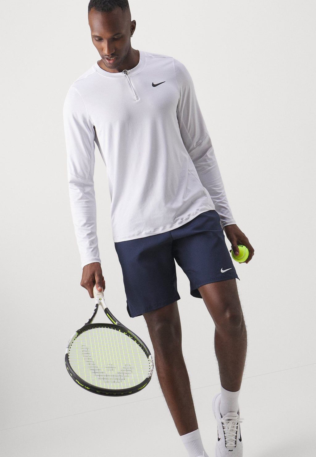 COURT VICTORY - Korte broeken - obsidian/white