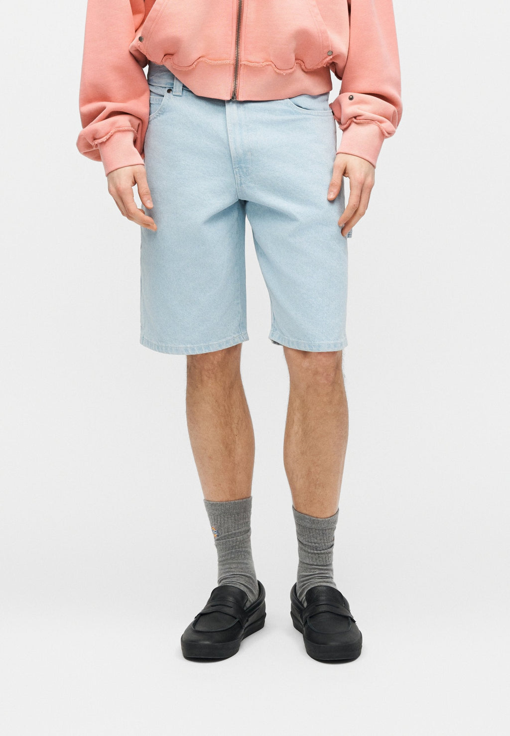 Jeansshort - light-blue denim