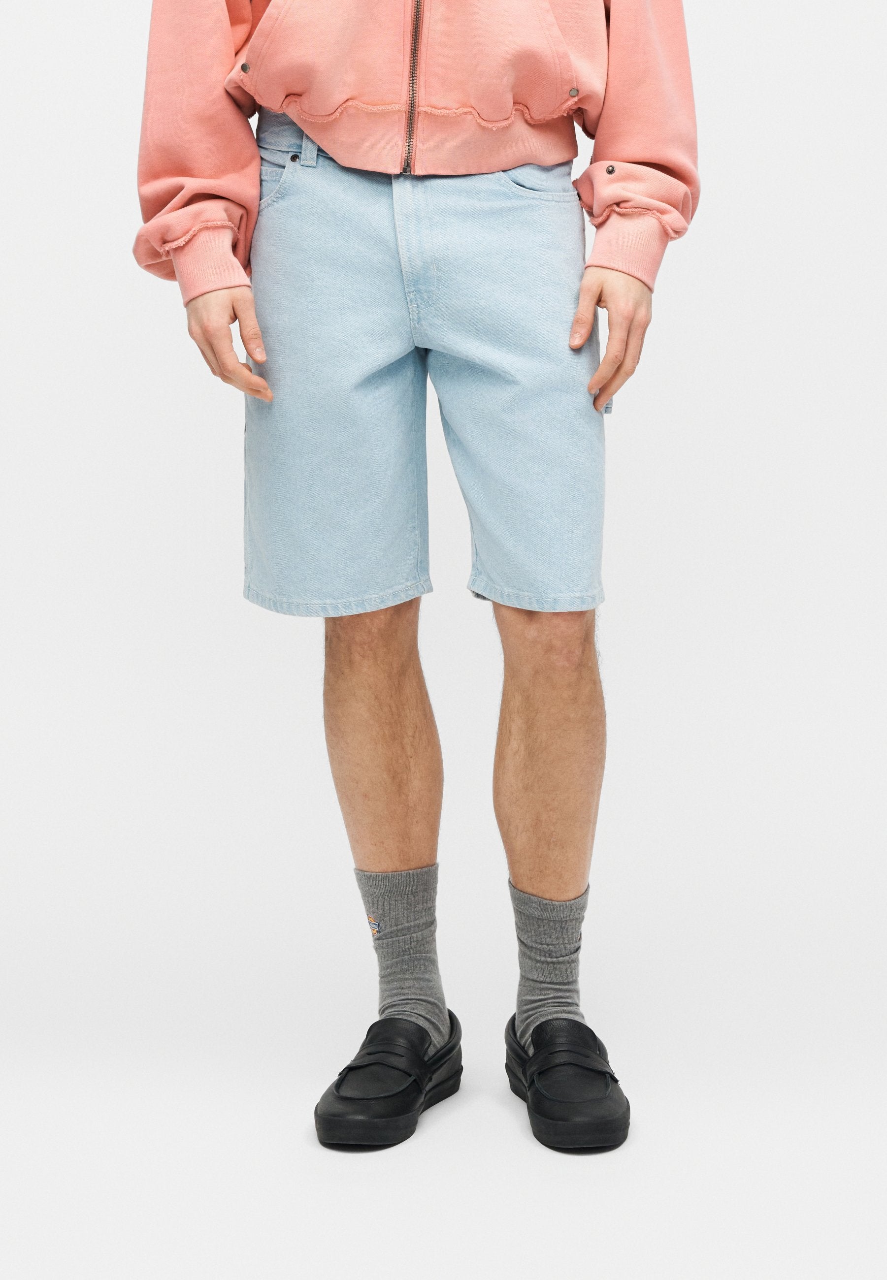 Jeansshort - light-blue denim