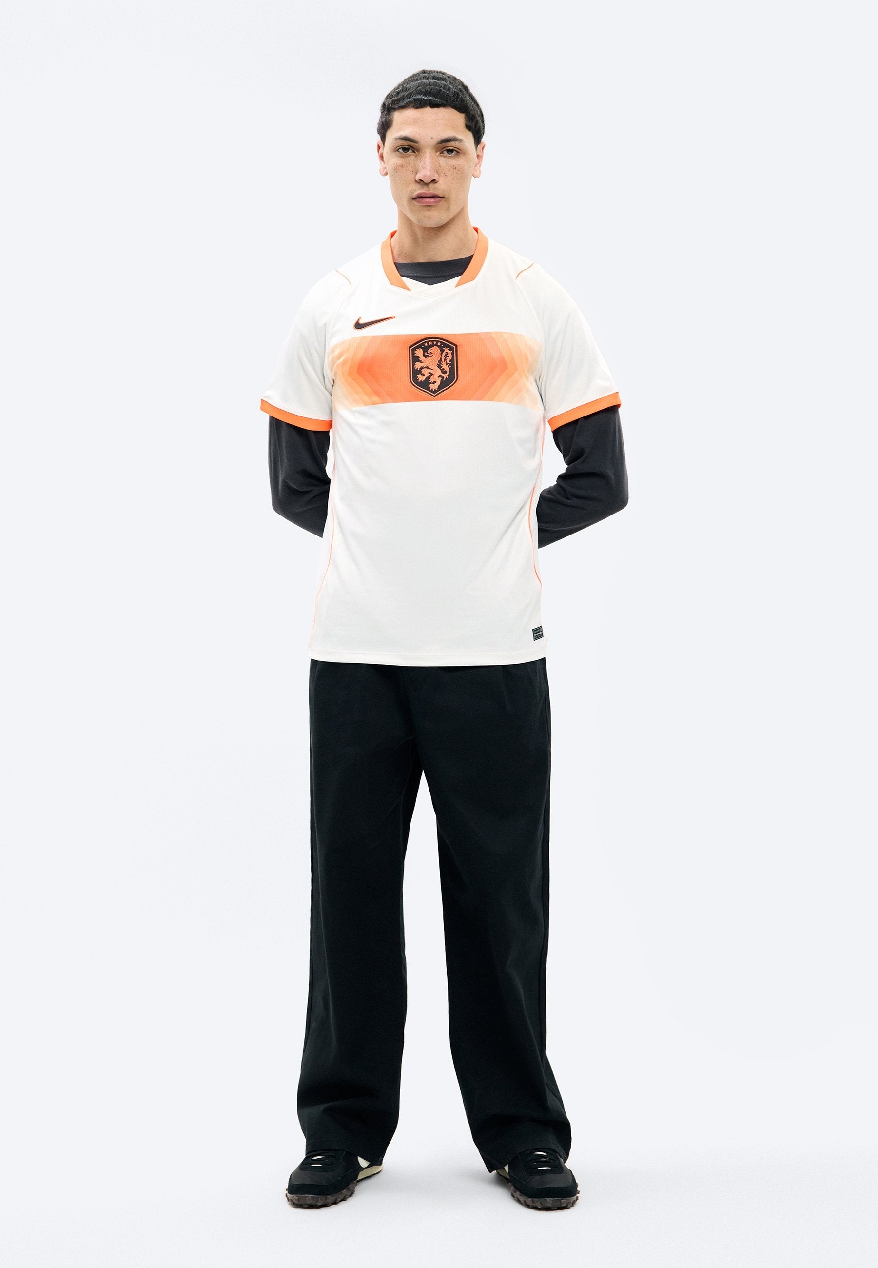 NETHERLANDS 2026/27 STADIUM AWAY  - Voetbalshirt - white/hyper crimson/black