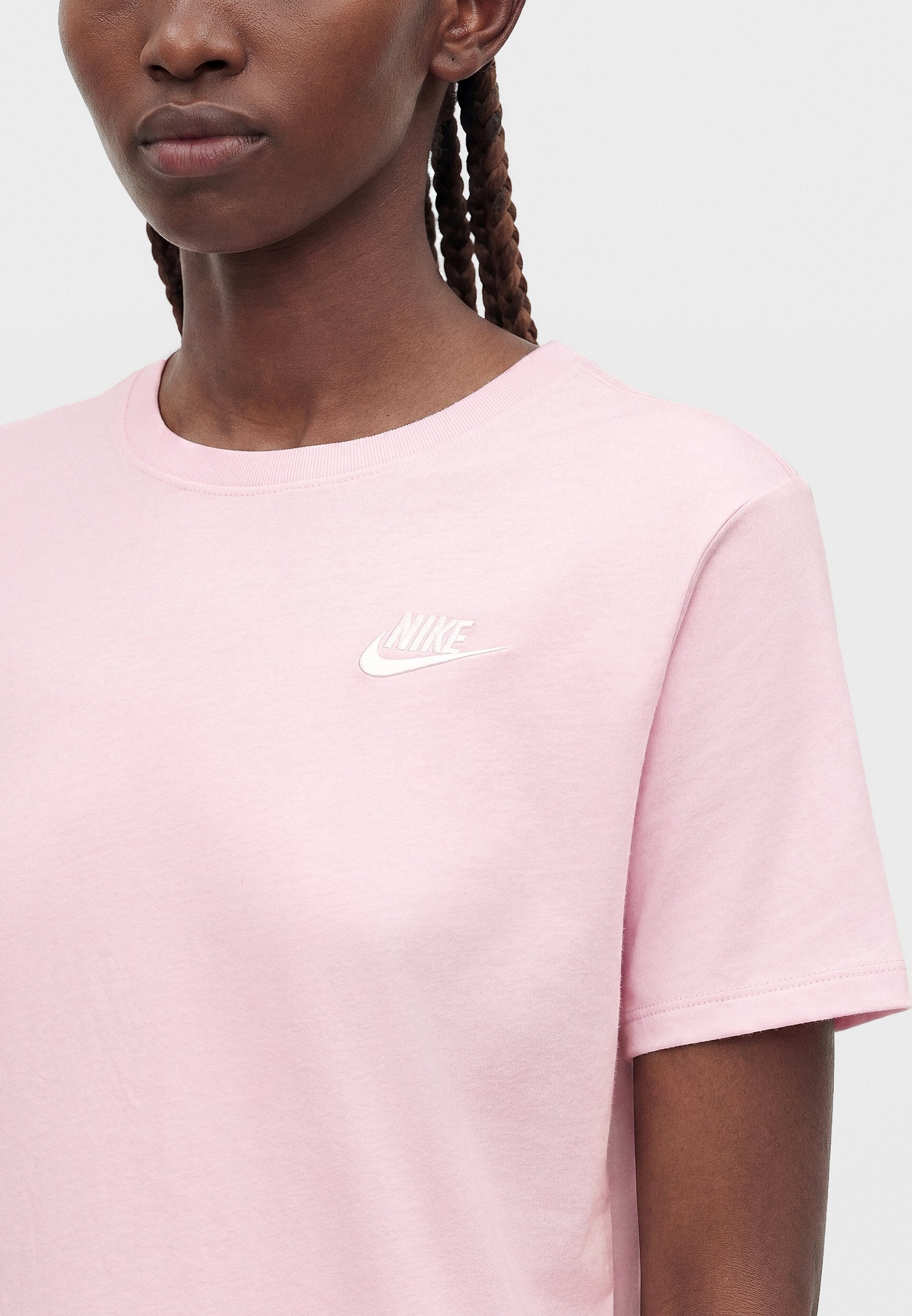 CLUB TEE - T-shirt basic - pink foam/white