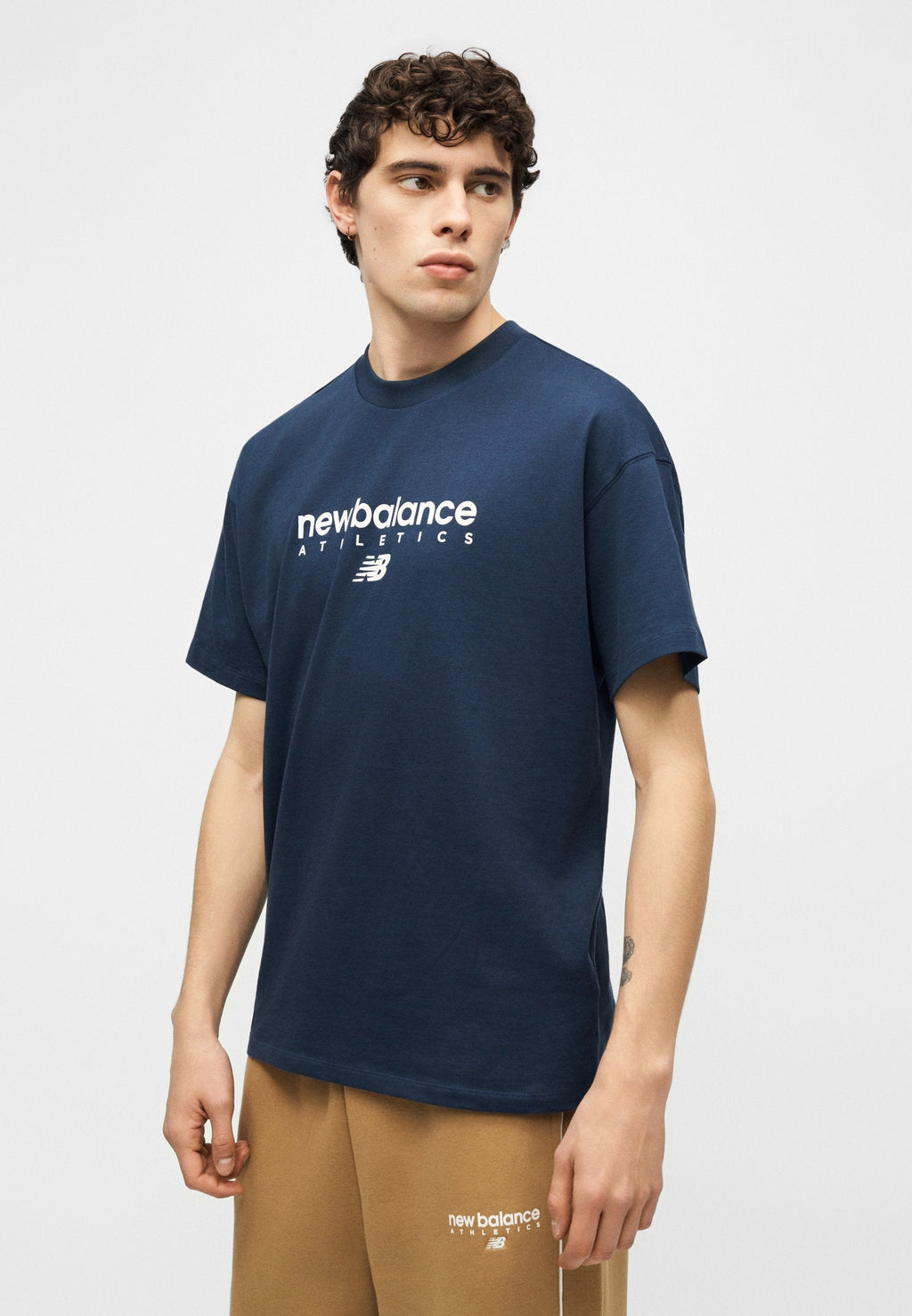 LINEAR GRAPHIC - T-shirt print - navy