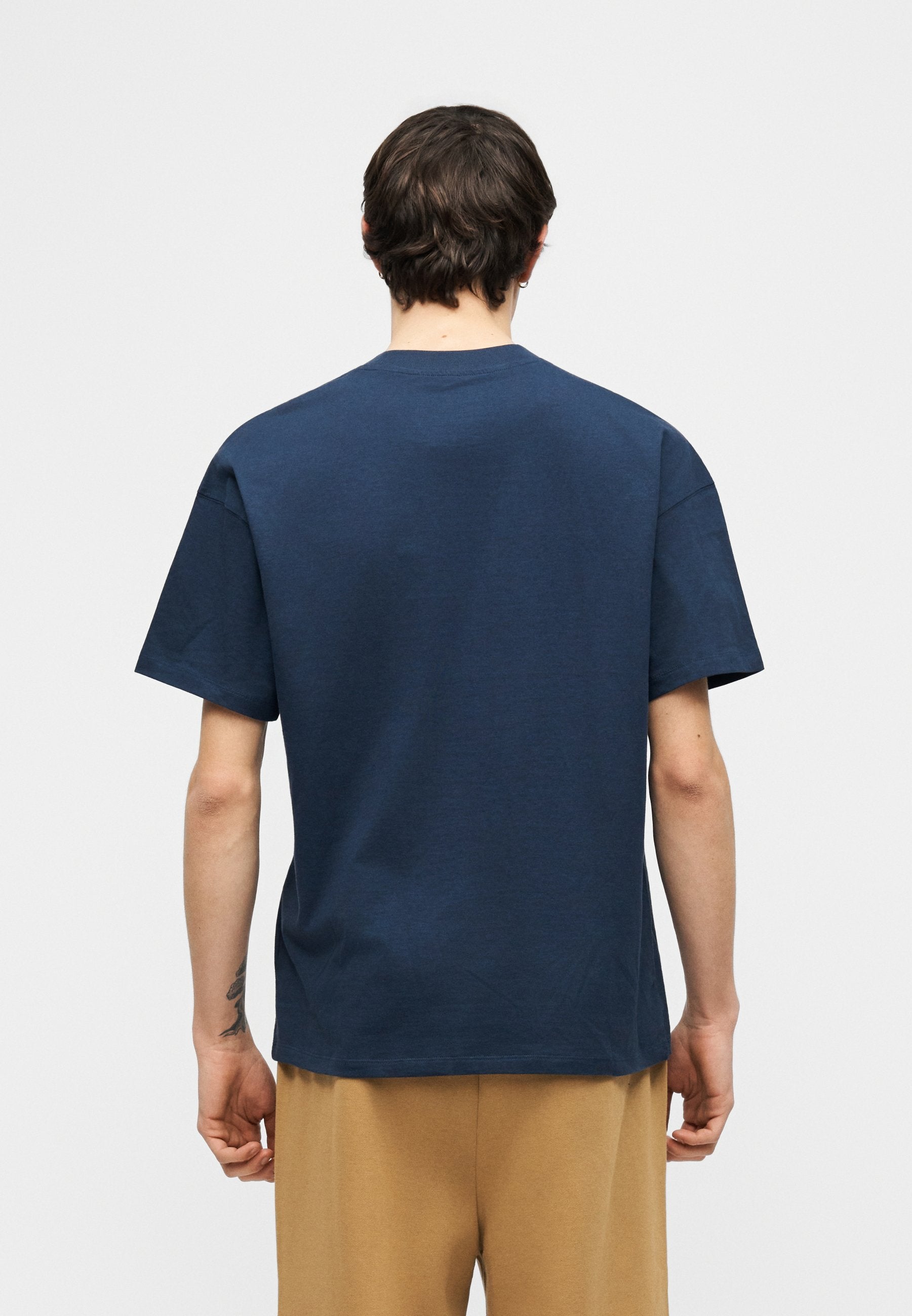 LINEAR GRAPHIC - T-shirt print - navy