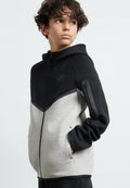 Sweater met rits - dark grey heather/black/white