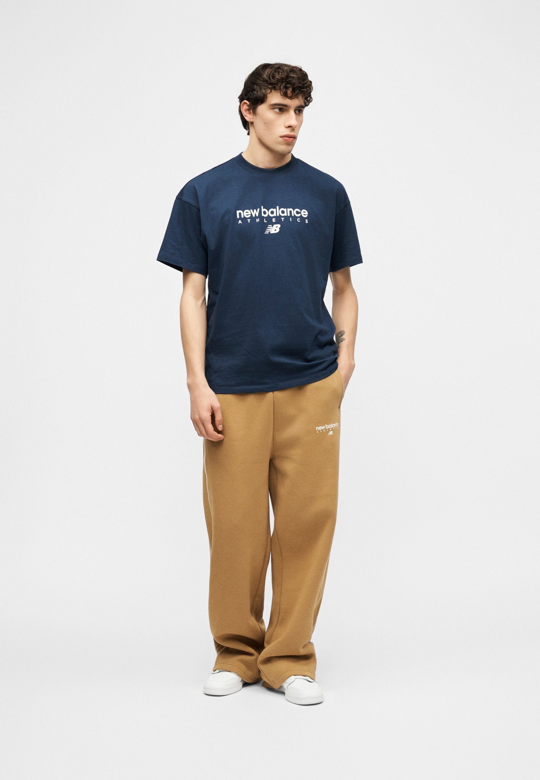 LINEAR GRAPHIC - T-shirt print - navy