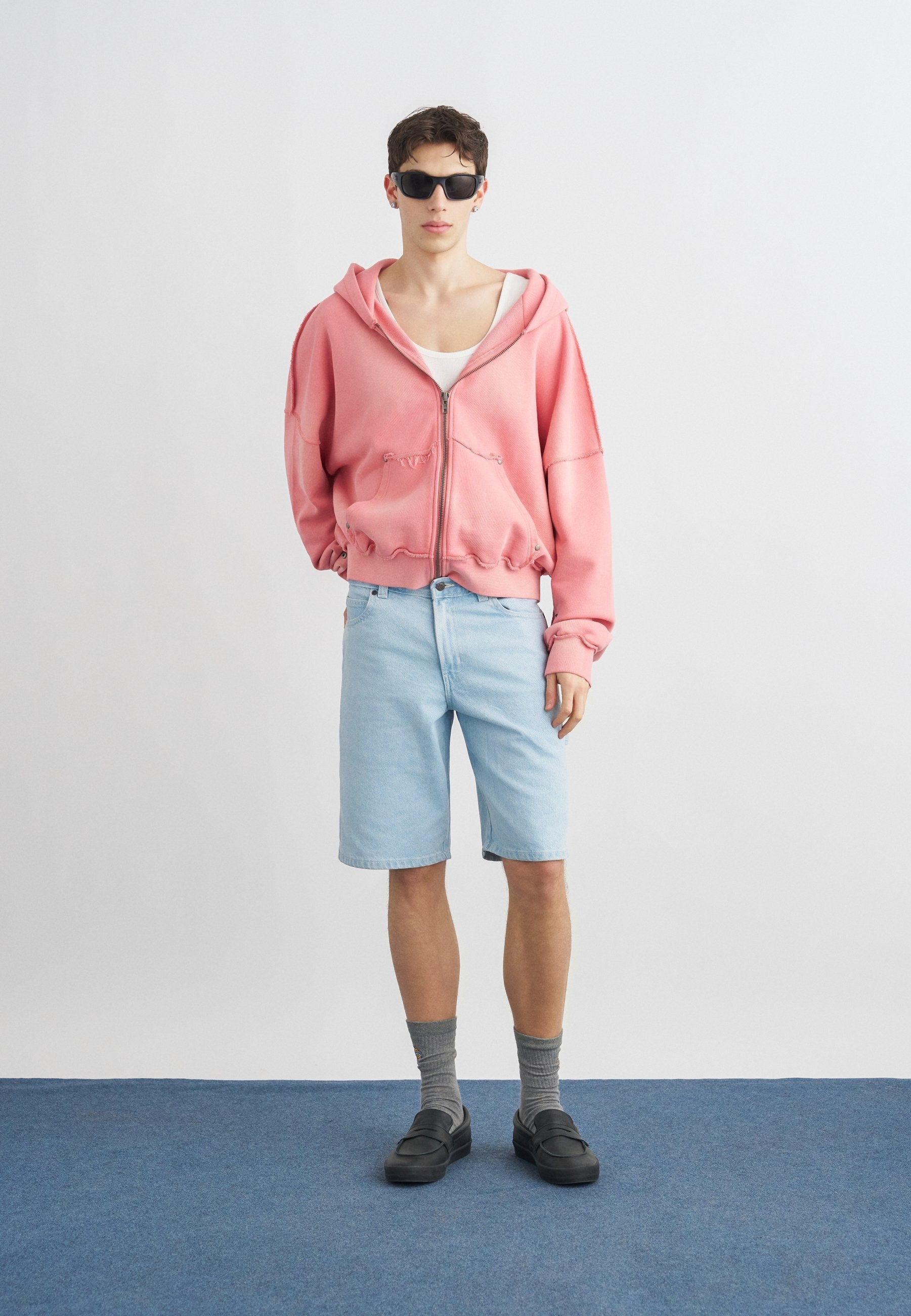 Jeansshort - light-blue denim