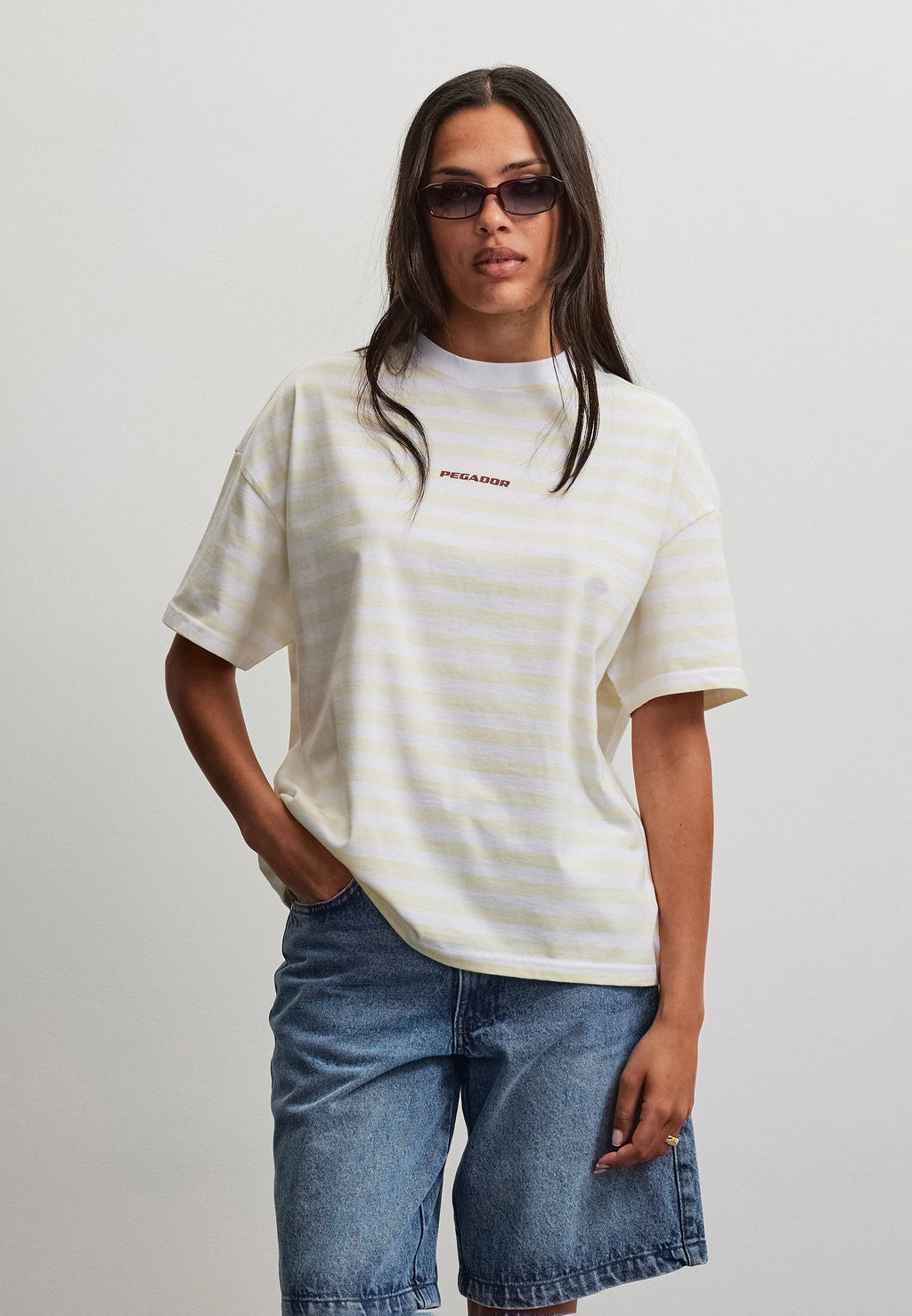 BREDA OVERSIZED TEE - T-shirt print - butter yellow