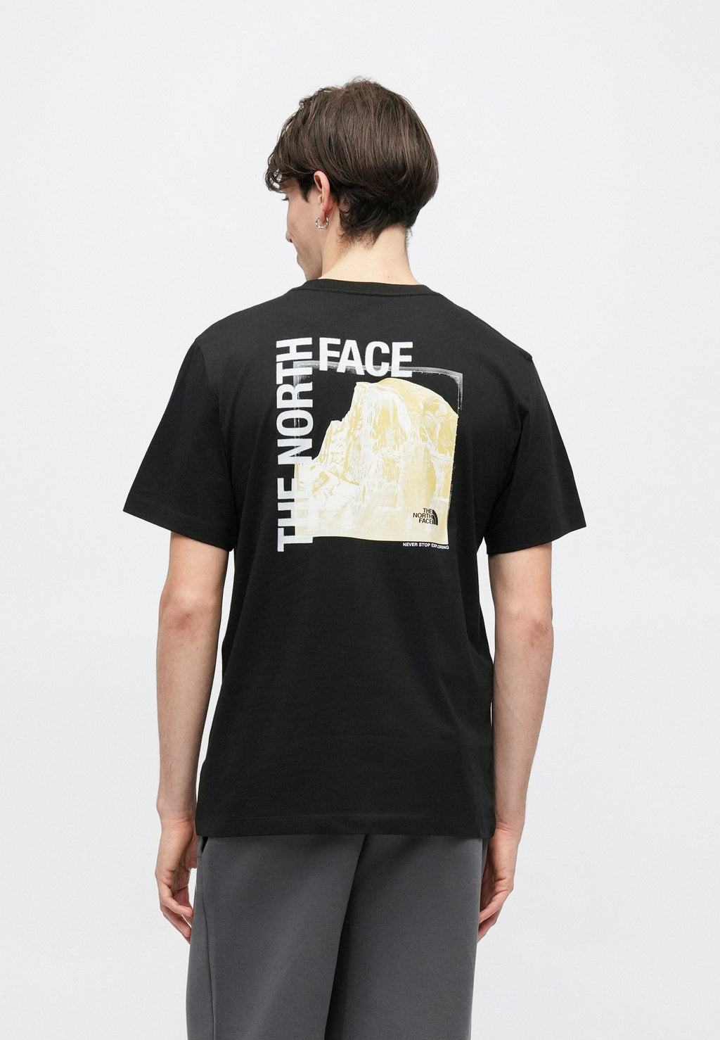 HALF DOME PHOTO REGULAR SHORT SLEEVE TEE GRAPHIC - T-shirt print - black